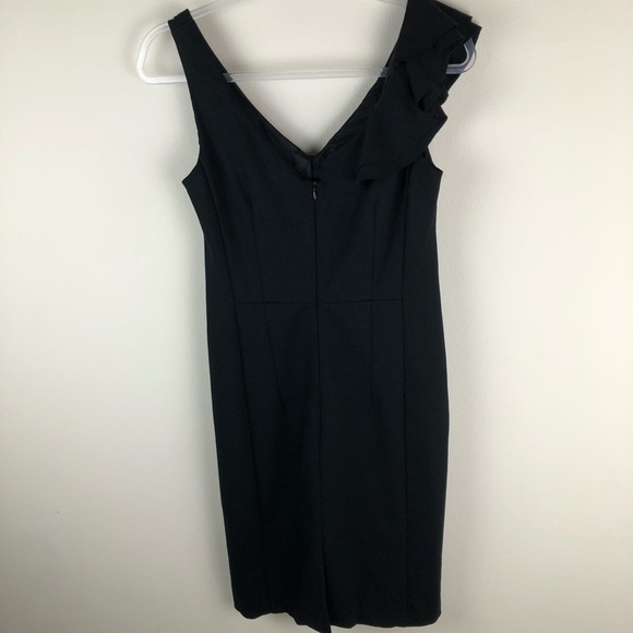 Nanette Lepore- Black some ruffled shoulder dress - Picture 8 of 15
